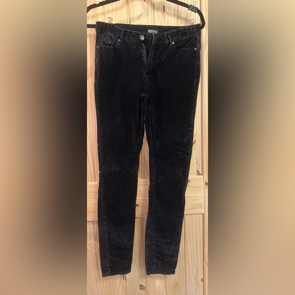 Buffalo David Bitton Black Velvet Skinny Pants